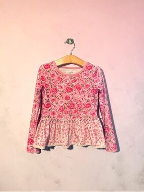 SweetHoney Micah Rash Guard Top in Pink Floral